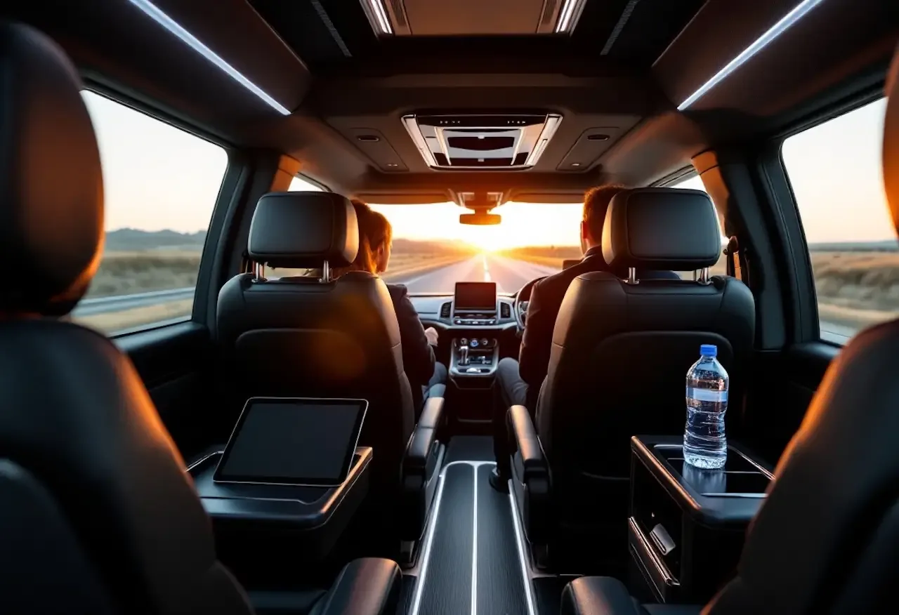 Inside the van
